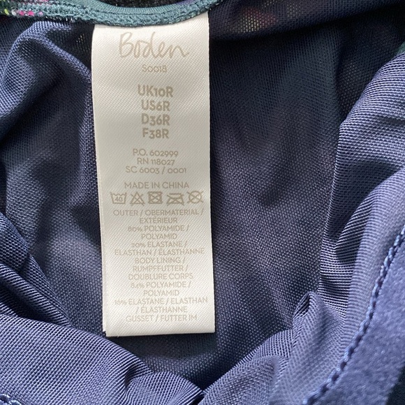 Boden One Piece Floral Swimsuit, US 6R - Picture 9 of 9